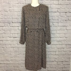 Vintage Hudson's Bay Mirror Room Long Sleeve Silk Dress - 16